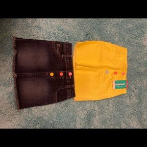 (2) Wonder Nation brand skirts one with a tag and one worn once.